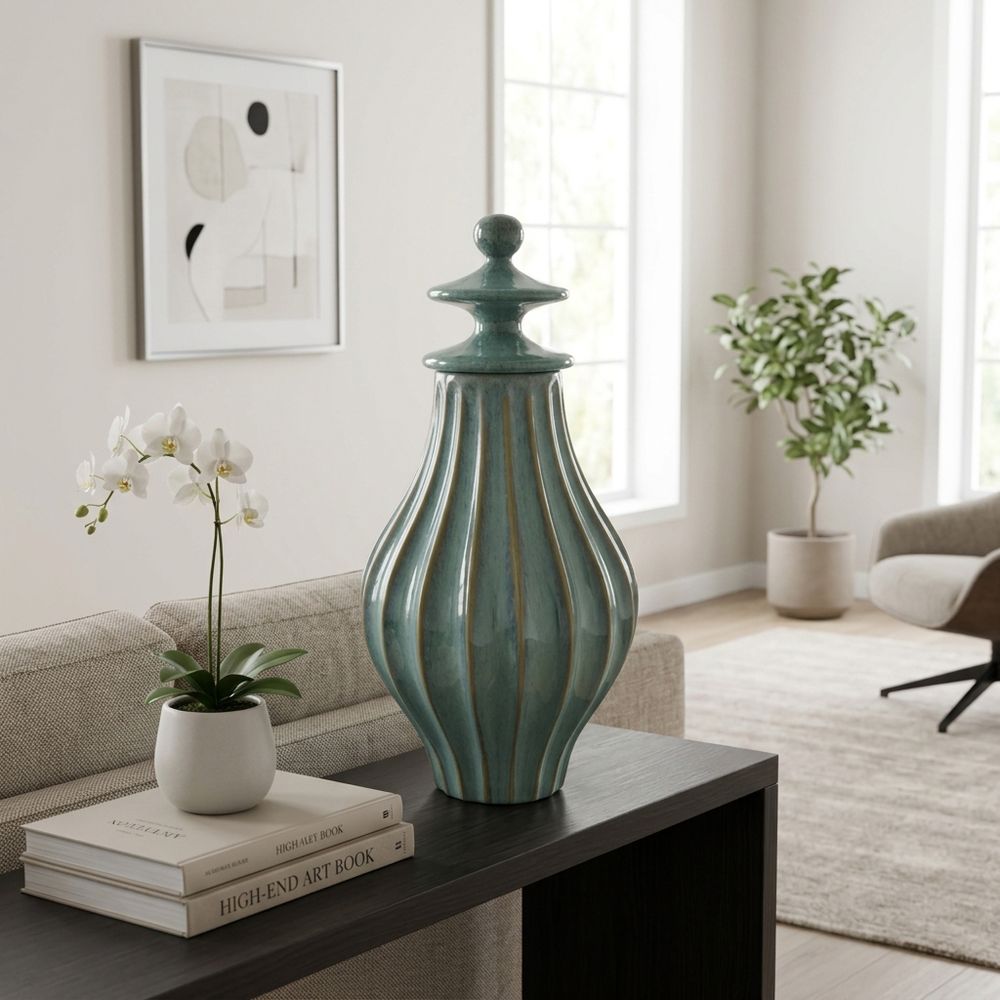 CALEWIND BLUE JAR 19 (IN)