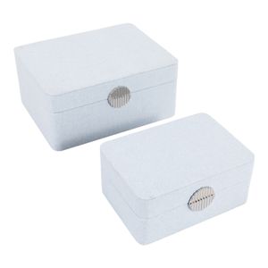 EVERTONPORT SET OF 2 BLUE BOXES 4 (IN) 4
