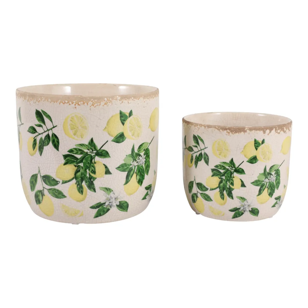 CHLOE SET OF 2 YELLOW PLANTER 7 (IN)