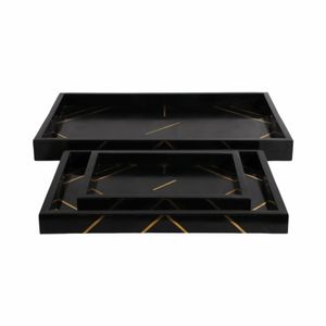 VINSONVIEW SET OF 3 BLACK TRAY 2 (IN) 5