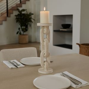 CARVERBURN WHITE CANDLE HOLDER 14 (IN) 12