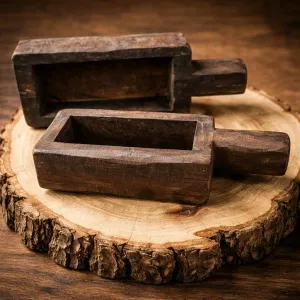Wooden Scoop Tray Set 2 11 and 9in 1