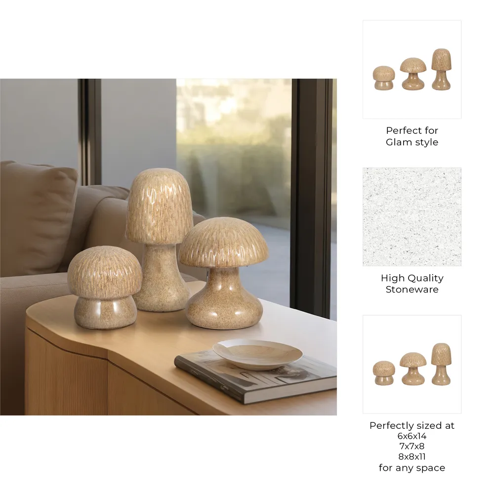 CLAYTONWICK SET OF 3 TAN DECOR 14 (IN)