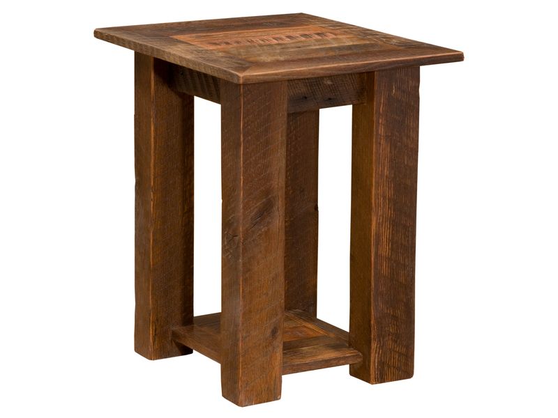 Barnwood Open Nightstand 2