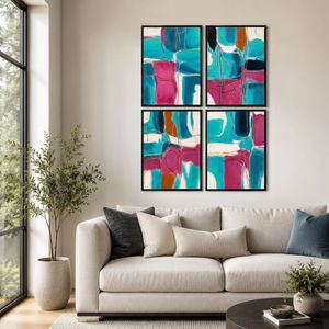 CHILTONROSE SET OF 4 WHITE ART 16 (IN) 4