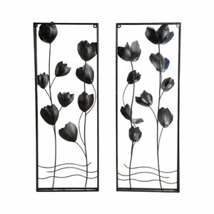 TANNERBEACH SET OF 2 BLUE METAL WALL 32 (IN) 7