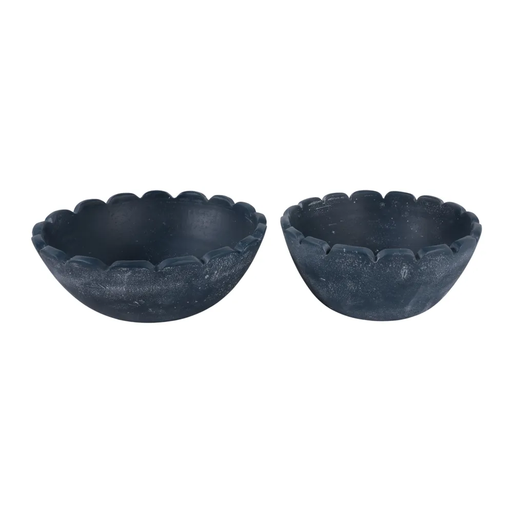BAKERMORE SET OF 2 BLUE BOWLS 5 (IN)