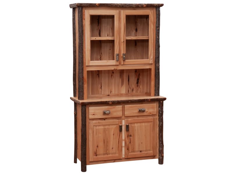Hickory Log 48-inch Buffet & Hutch - Cinnamon 2