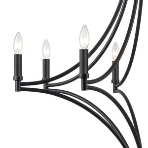 Spanish Villa 36'' Wide 8-Light Chandelier - Charcoal 2