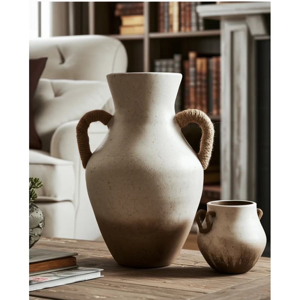 ALMAMILL WHITE VASE 15 (IN)