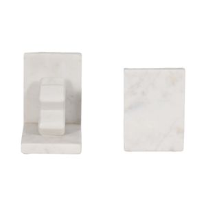 HASTINGSPORT SET OF 2 WHITE BOOKENDS 5 (IN) 6