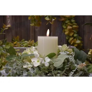 Cream Drip Timered Realistic Flame LED Candle 3x7in C Batts 2