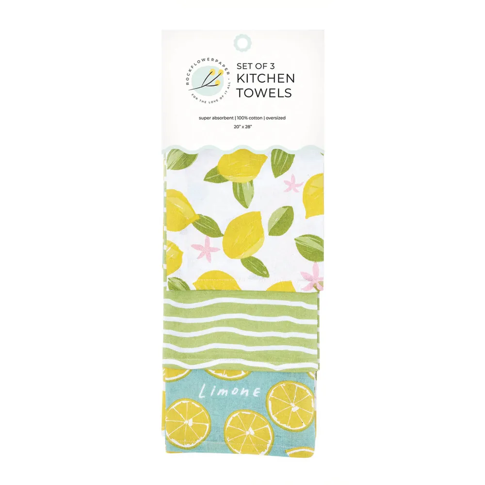 Limone Cotton Kitchen Towels (Set of 3)