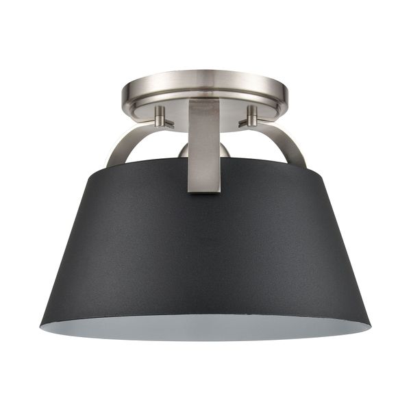 Jepson 9.5'' Wide 1-Light Semi Flush Mount - Matte Black