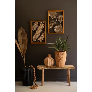 Rustic Willow Wood and Silk Tree Bench 5