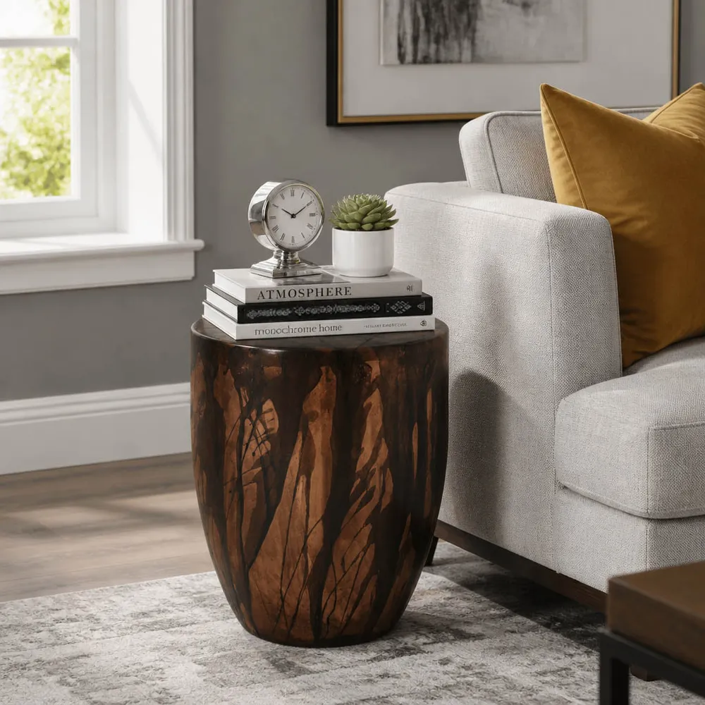 EATONBURN GRAY TABLE 19 (IN)
