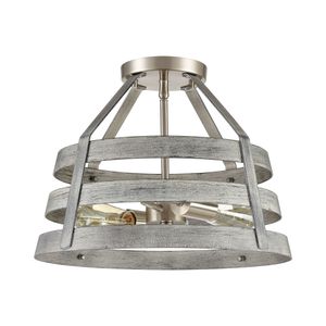 Brigantine 15'' Wide 2-Light Semi Flush Mount - Weathered Driftwood 2