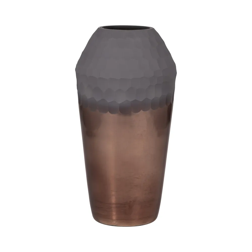 DAYTONSHAW BRONZE GLASS VASE 14 (IN)