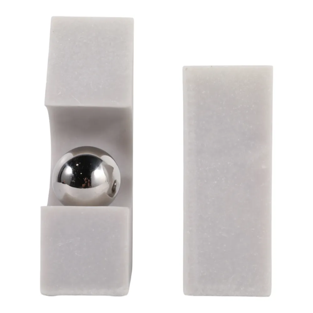 HAZENLAKE SET OF 2 WHITE BOOKENDS 10 (IN)
