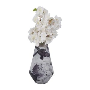 LEONASTONE WHITE GLASS VASE 11 (IN) 3