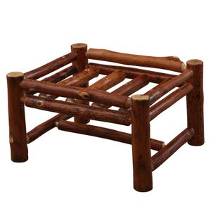 Hickory Log Ottoman - Standard- Fabric TBD 3