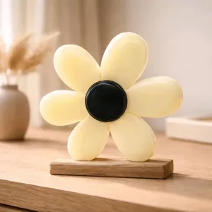 Yellow Wooden Flower 13x14in 1