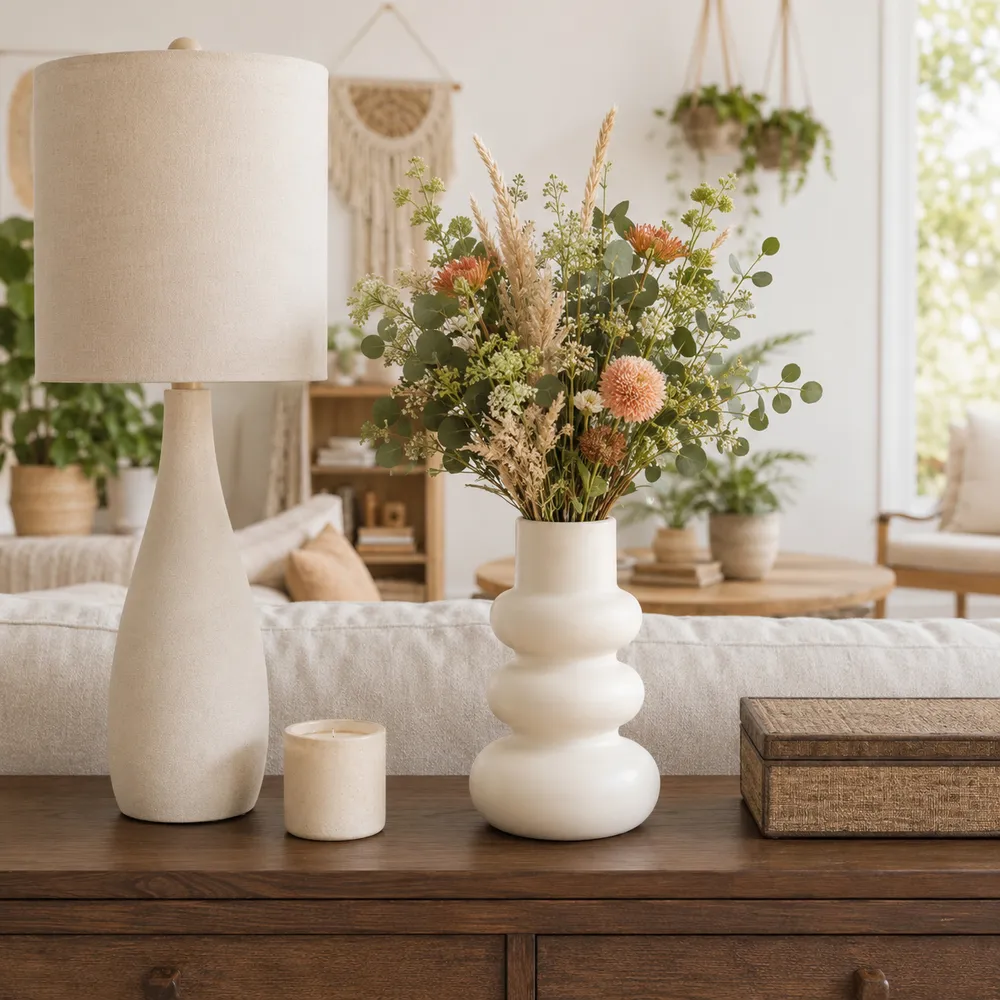 CLARAHOLM IVORY VASE 10 (IN)