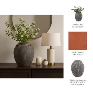 ZANEWAY BROWN VASE 15 (IN) 11