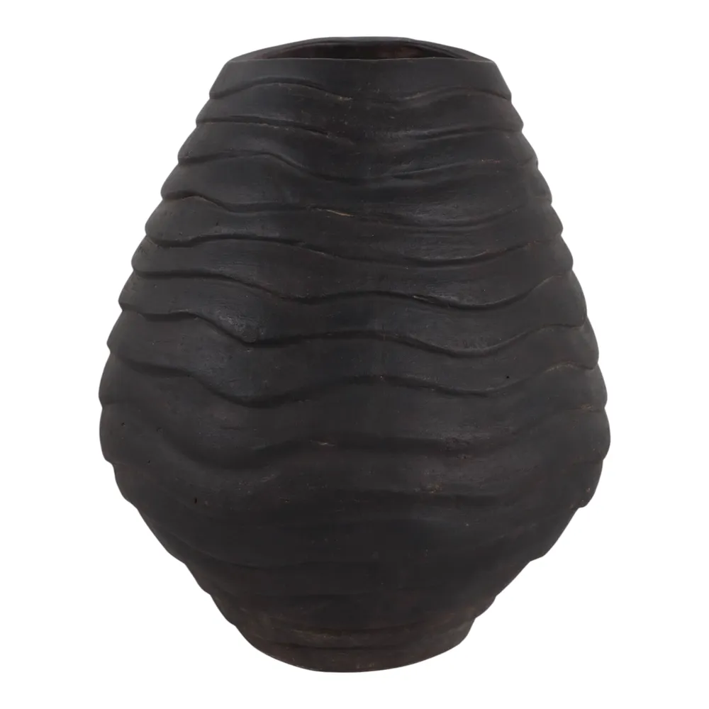 HAVENOAK BLACK VASE 14 (IN)