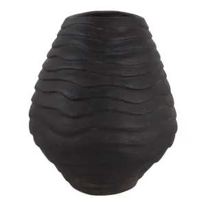HAVENOAK BLACK VASE 14 (IN) 5