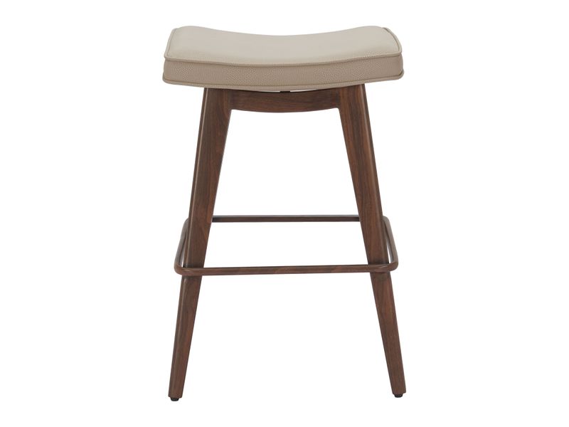 Divat Counter Stool Beige & Walnut 4