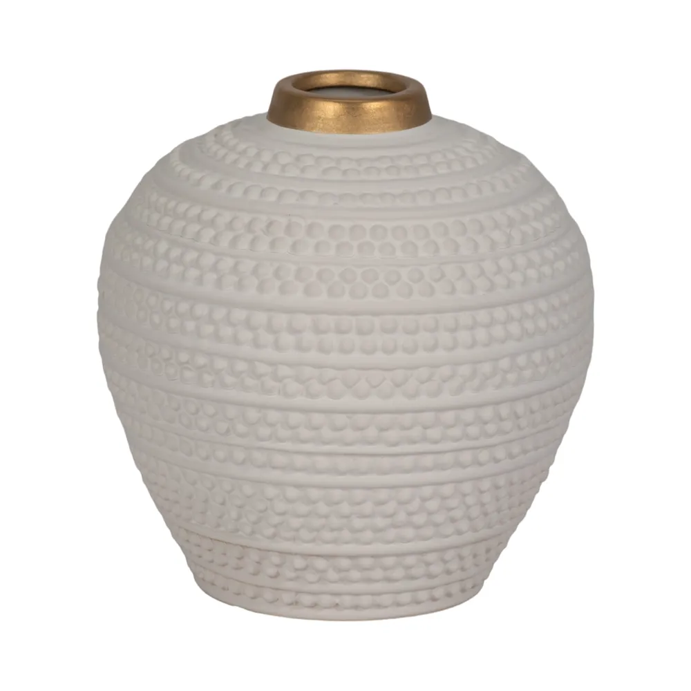ROWANLAKE WHITE VASE 8 (IN)