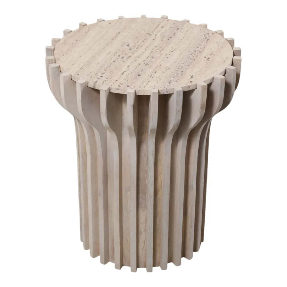 INGRIDBEACH WHITE TABLE 25 (IN)