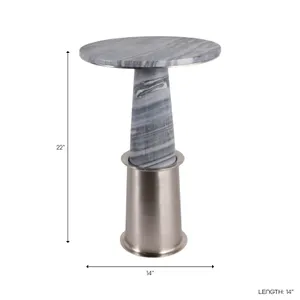 NADIARIDGE GRAY TABLE 22 (IN) 8
