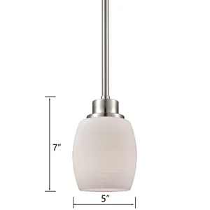 Casual Mission 5'' Wide 1-Light Mini Pendant - Brushed Nickel 2
