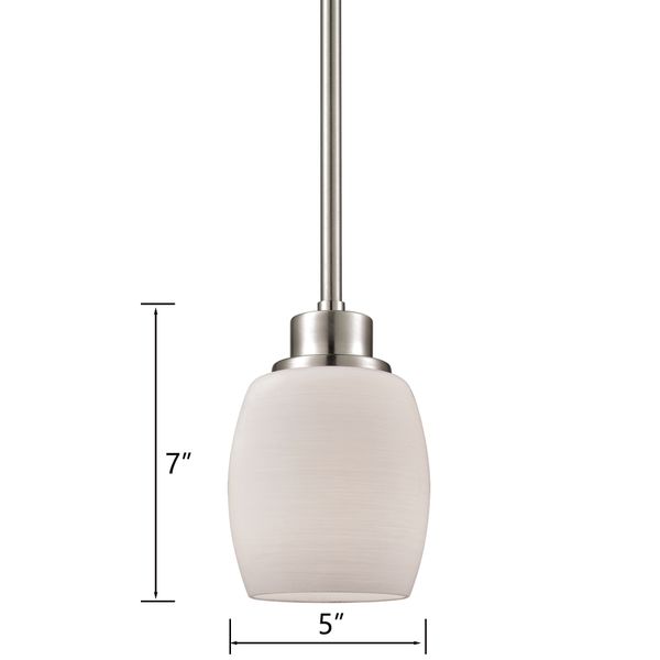 Casual Mission 5'' Wide 1-Light Mini Pendant - Brushed Nickel