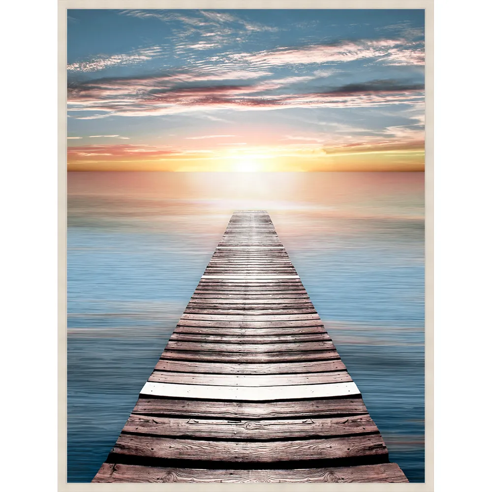 Canvas in a Floating White Frame