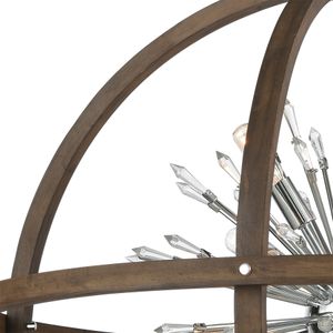 Morning Star 19.5'' Wide 6-Light Chandelier - Aged Fir with Chrome 3