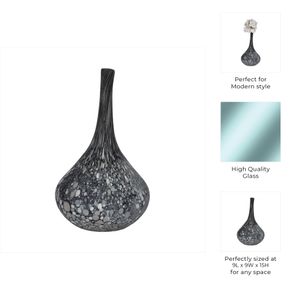 DOUGALROSE GRAY GLASS VASE 15 (IN) 9