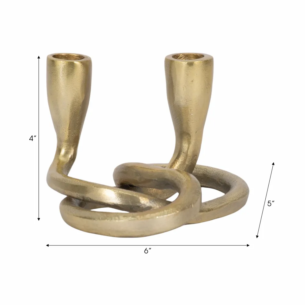 FLINTCREST GOLD CANDLE HOLDER 4 (IN)