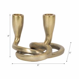 FLINTCREST GOLD CANDLE HOLDER 4 (IN) 8