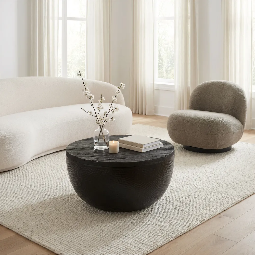Duskan Storage Coffee Table Black