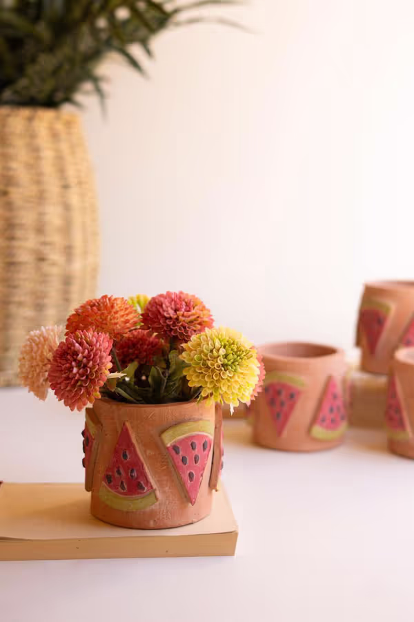 Clay Watermelon Container / Short