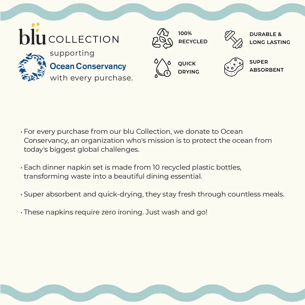 Lobster Waves Eco Dinner Napkins (Set of 6)