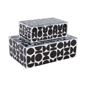 DUNEGROVE SET OF 2 BLACK BOXES 4 (IN) 6