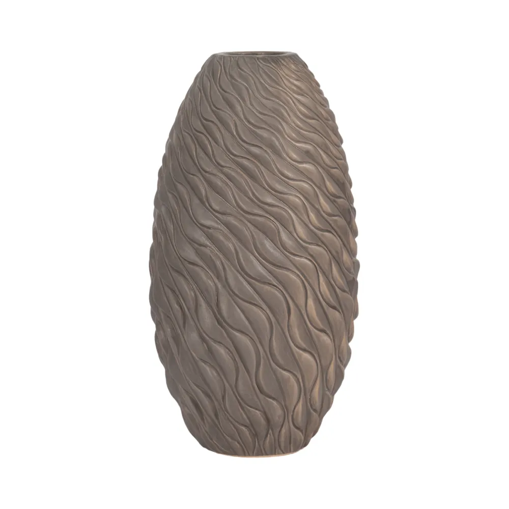 ROYVALE BROWN VASE 19 (IN)