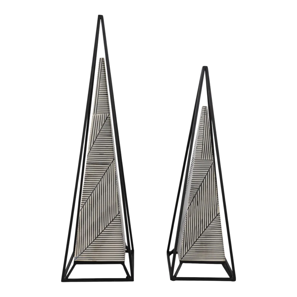 CLARACROSS SET OF 2 BLACK DECOR 26 (IN)