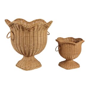 DARNELLWIND SET OF 2 BROWN VASES 17 (IN) 4
