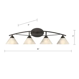Elysburg 36'' Wide 4-Light Vanity Light - Oil Rubbed Bronze 2