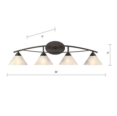 Elysburg 36″ Wide 4-Light Vanity Light - Oil Rubbed Bronze